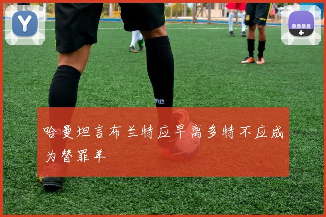 哈曼坦言布兰特应早离多特不应成为替罪羊